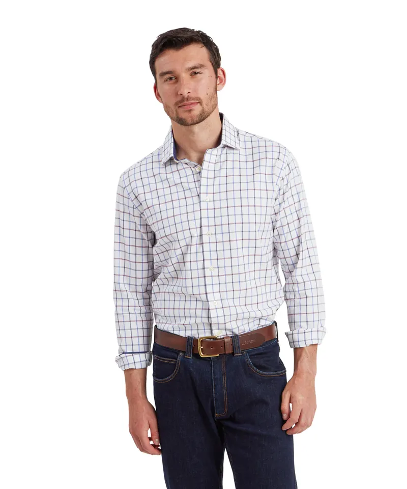 Schoffel Baconsthorpe Tailored Shirt - Vintage Navy Check