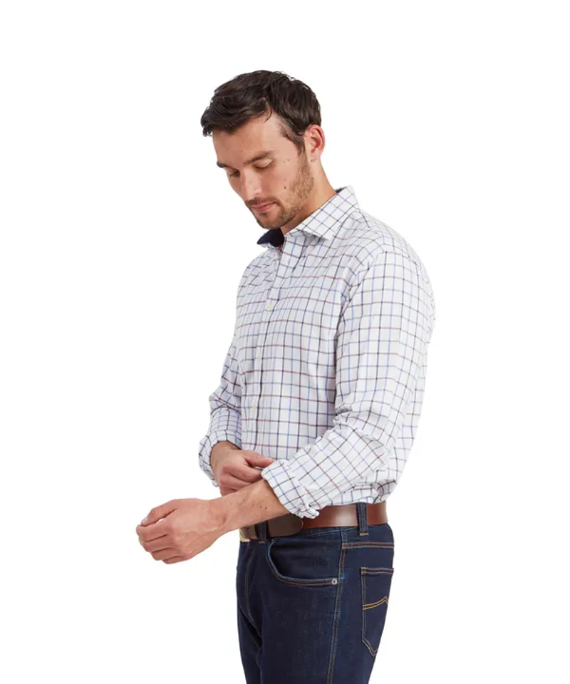 Schoffel Baconsthorpe Tailored Shirt - Vintage Navy Check-2