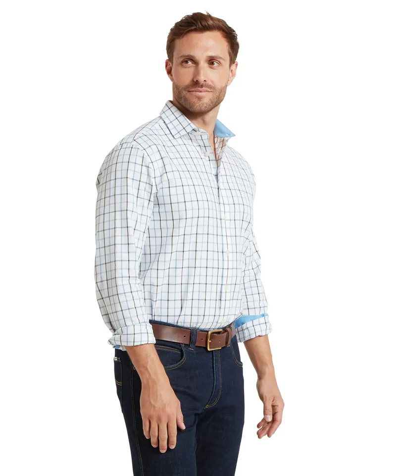 Schoffel Baconsthorpe Tailored Shirt - Mountain Blue-3