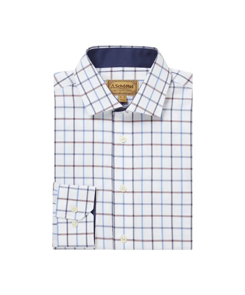 Schoffel Baconsthorpe Tailored Shirt - Vintage Navy Check-1
