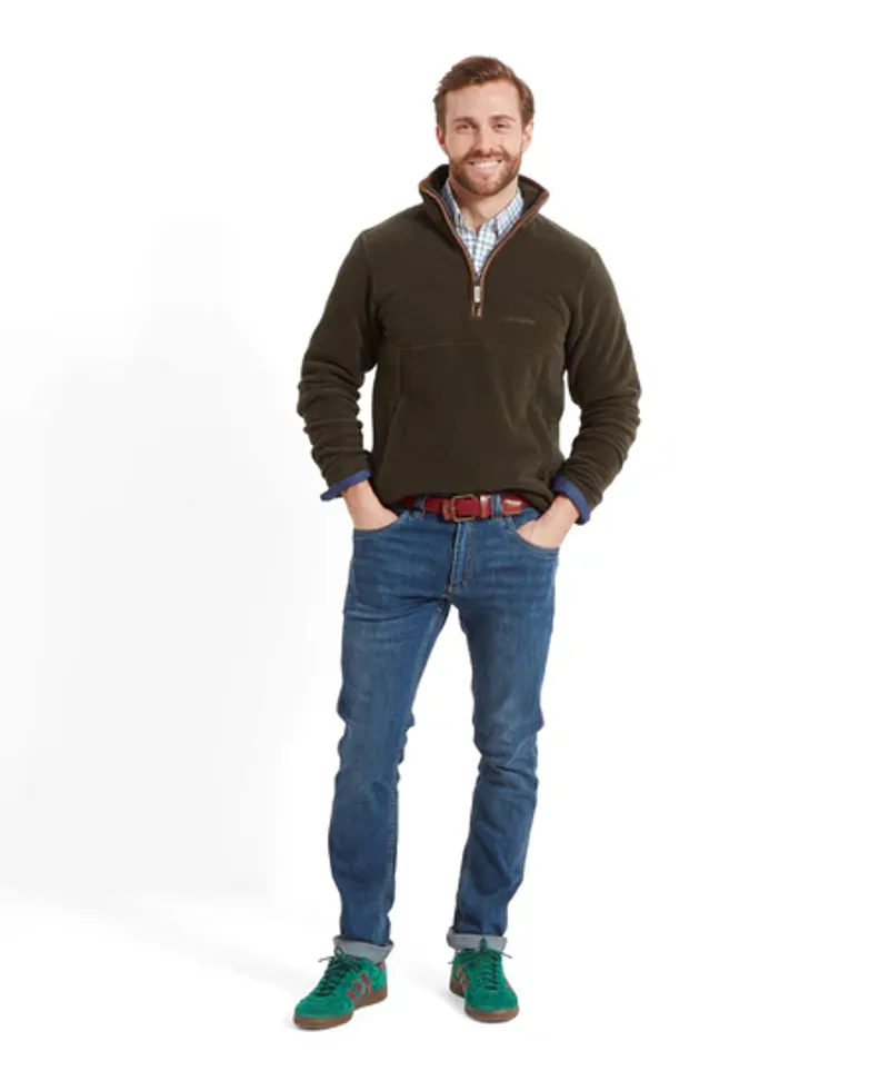 Schoffel Berkeley 1/4 Zip Fleece - Dark Olive