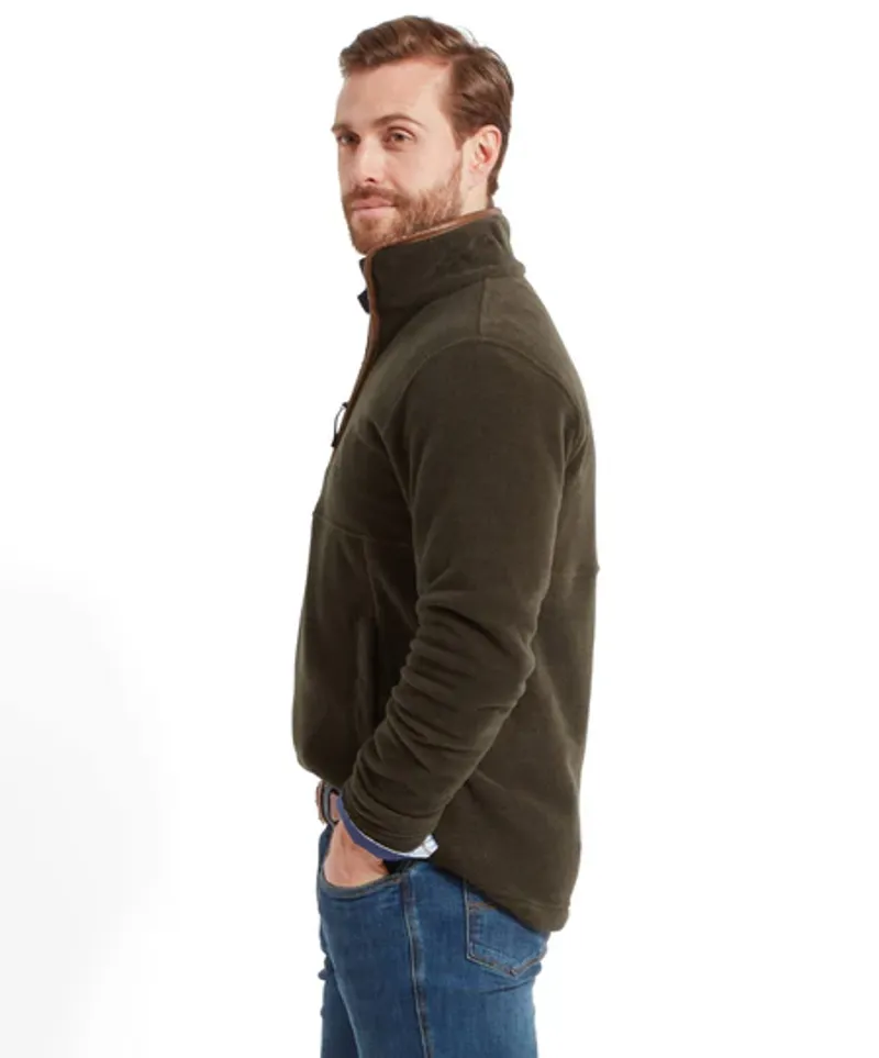 Schoffel Berkeley 1/4 Zip Fleece - Dark Olive-5