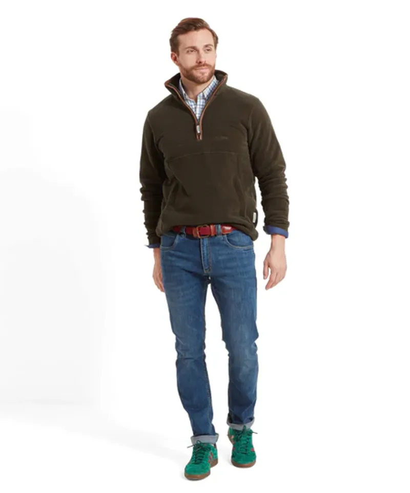 Schoffel Berkeley 1/4 Zip Fleece - Dark Olive-6
