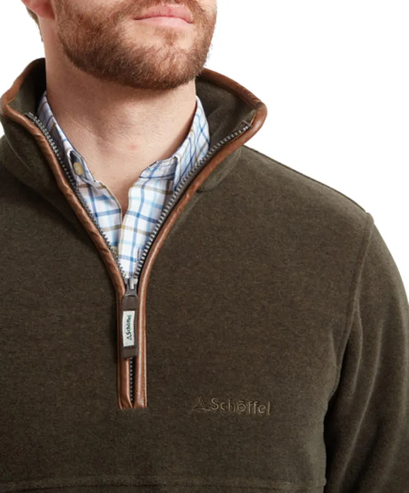Schoffel Berkeley 1/4 Zip Fleece - Dark Olive-8