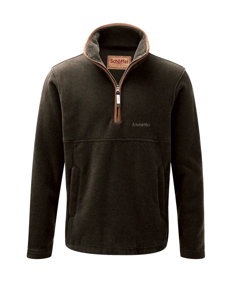 Schoffel Berkeley 1/4 Zip Fleece - Dark Olive-1