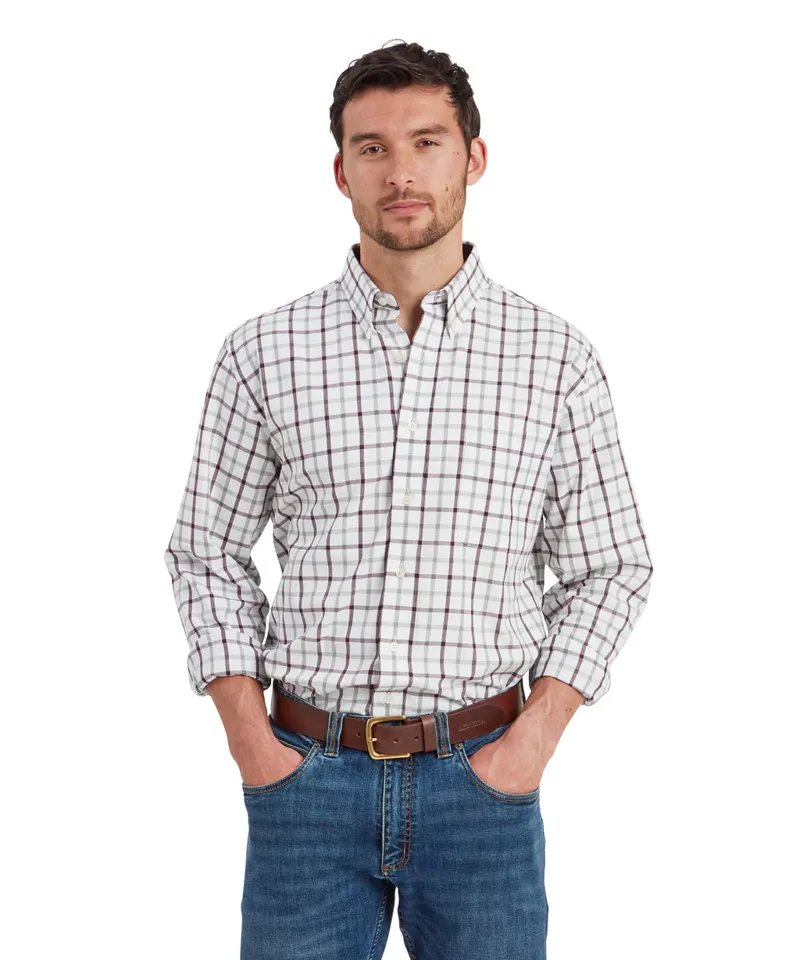 Schoffel Brancaster Classic Shirt - Wine Check