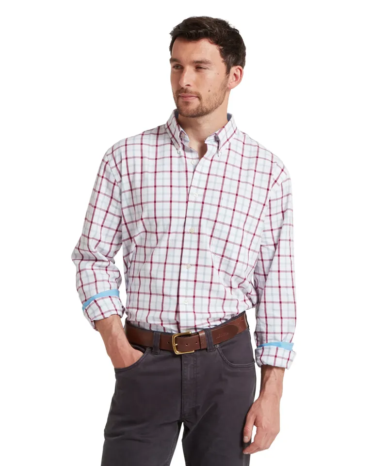 Schoffel Brancaster Classic Shirt - Mountain Blue Check