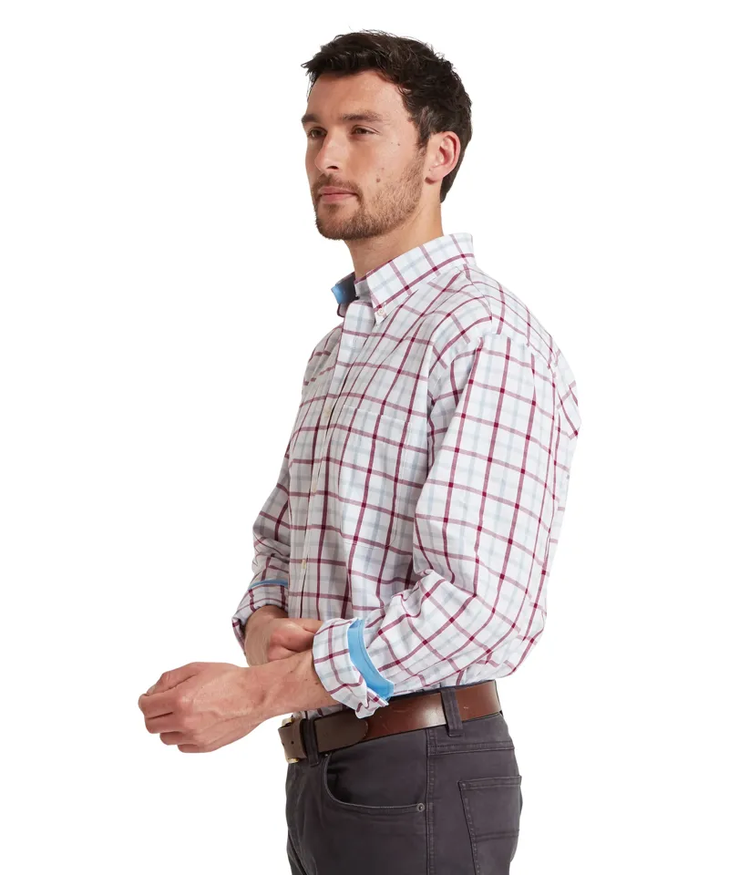 Schoffel Brancaster Classic Shirt - Mountain Blue Check-3