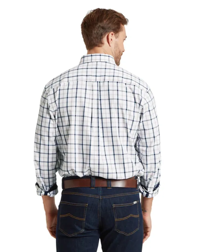 Schoffel Brancaster Classic Shirt - Oxford Navy Check-4