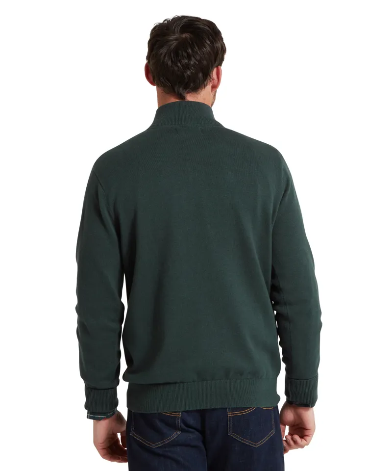 Schoffel Calton Cotton/Cashmere 1/4 Jumper - Botanical Green-4