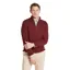 Schoffel Calton Cotton Cashmere Cable 1/4 Zip Jumper - Burgundy