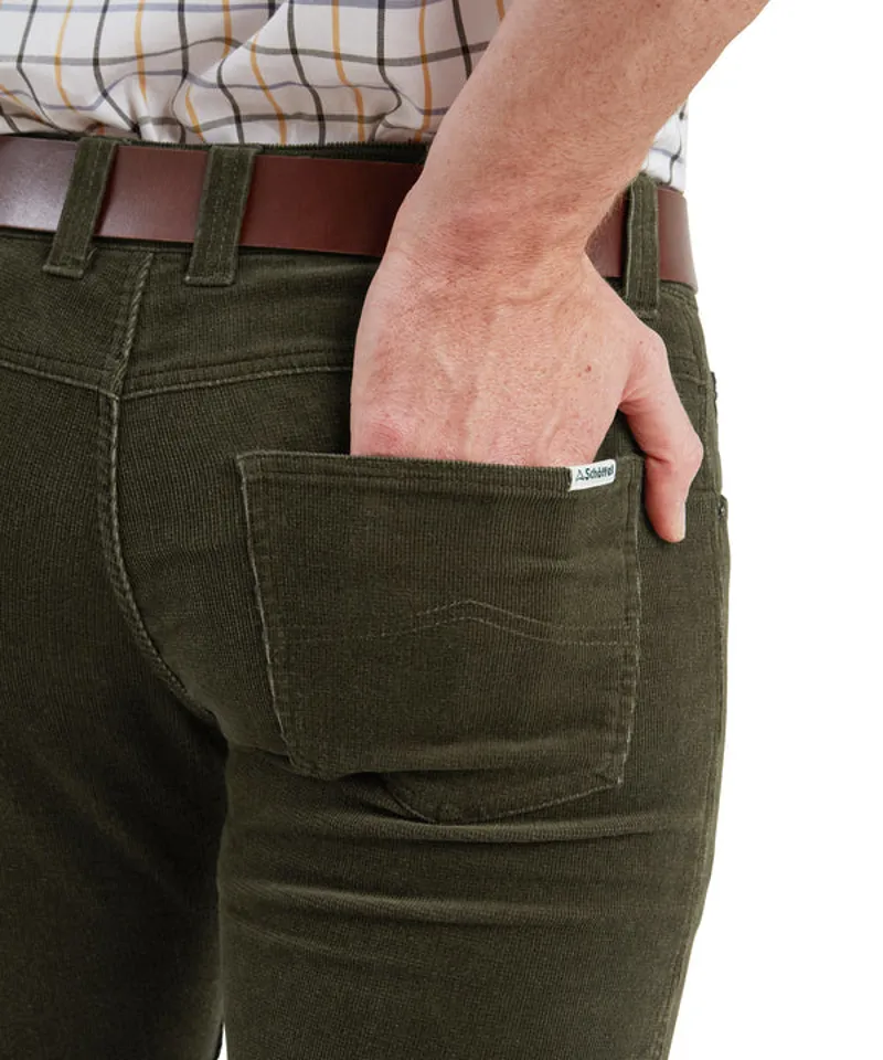 Schoffel Camden Cord Trousers - Forest-1