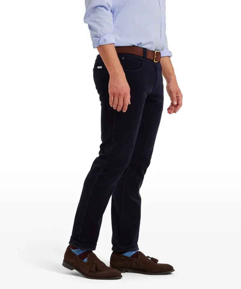 Schoffel Camden Cord Trousers - Navy-4
