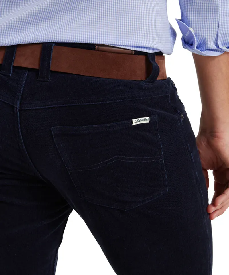 Schoffel Camden Cord Trousers - Navy-2