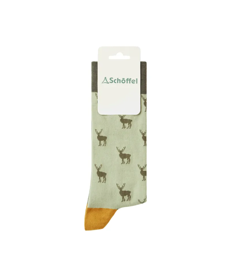 Schoffel Single Cotton Sock - Woodland Stag