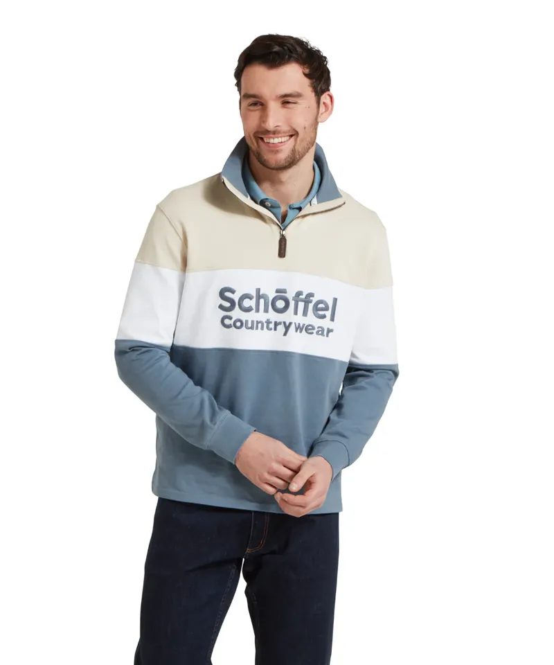 Schoffel Exeter Heritage 1/4 Zip - Stone-1