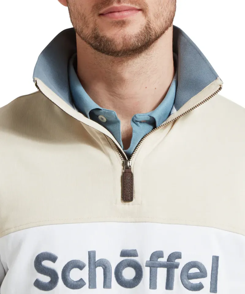 Schoffel Exeter Heritage 1/4 Zip - Stone-3