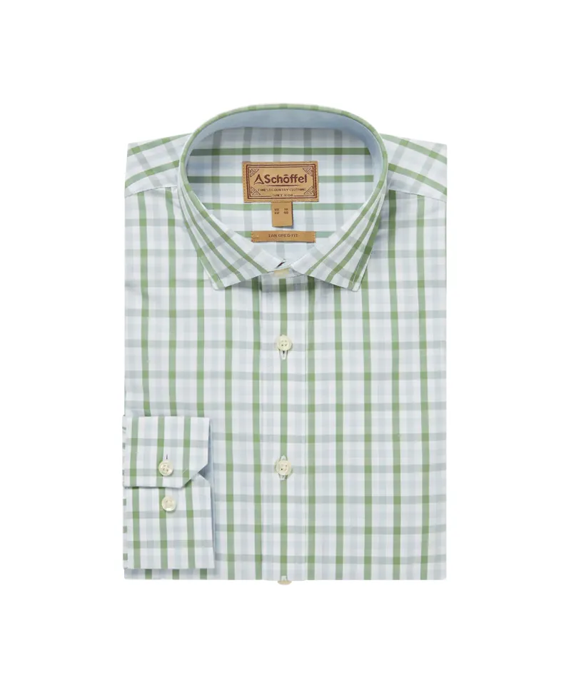 Schoffel Hebden Tailored Shirt Green/ Blue-1