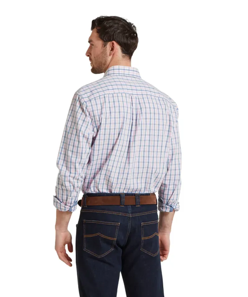 Schoffel Hebden Tailored Shirt Dark Denim/ Pink-2
