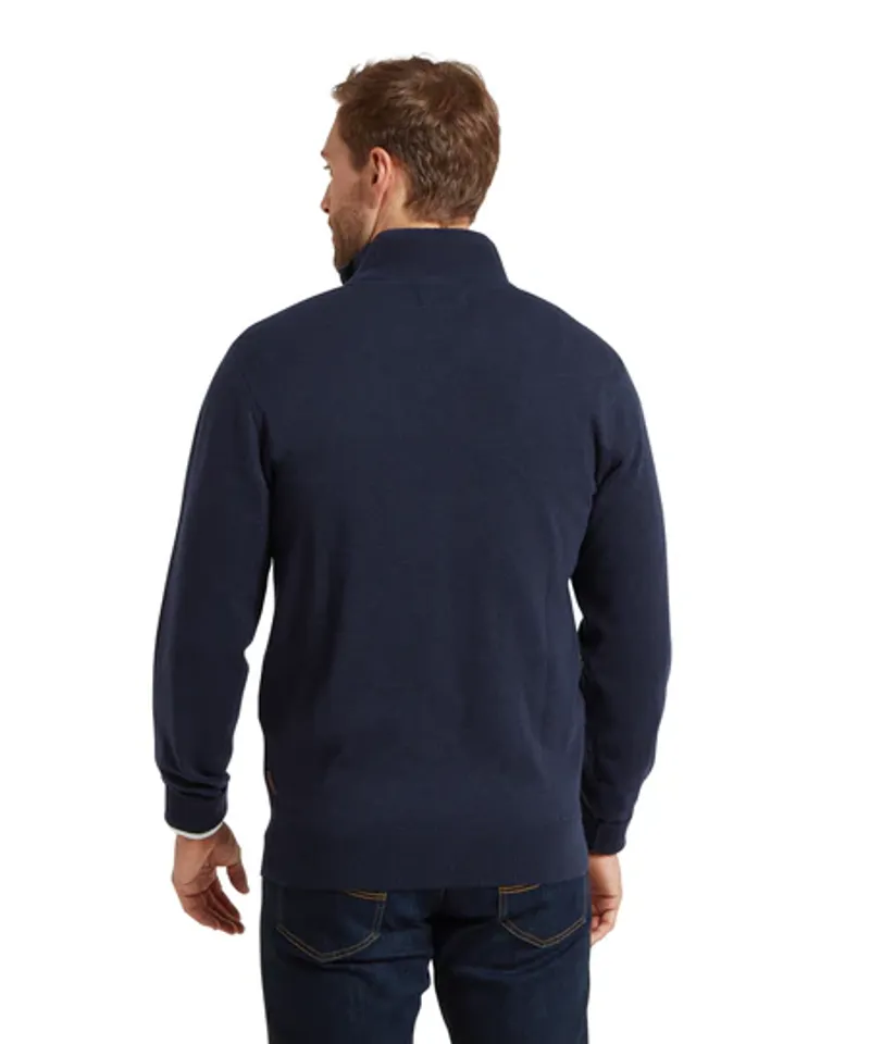 Schoffel Jura 1/4 Zip Jumper - Navy-5