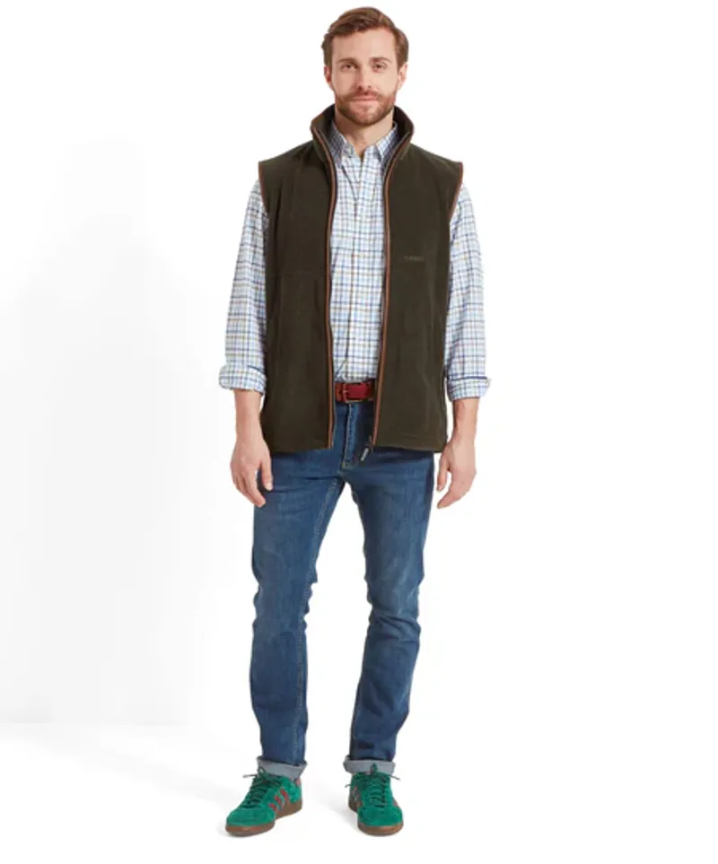 Schoffel Oakham Fleece Gilet - Dark Olive