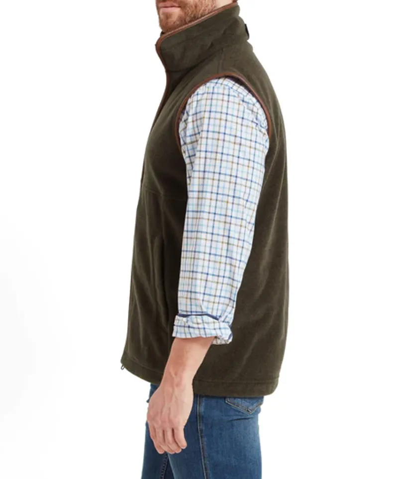 Schoffel Oakham Fleece Gilet - Dark Olive-4