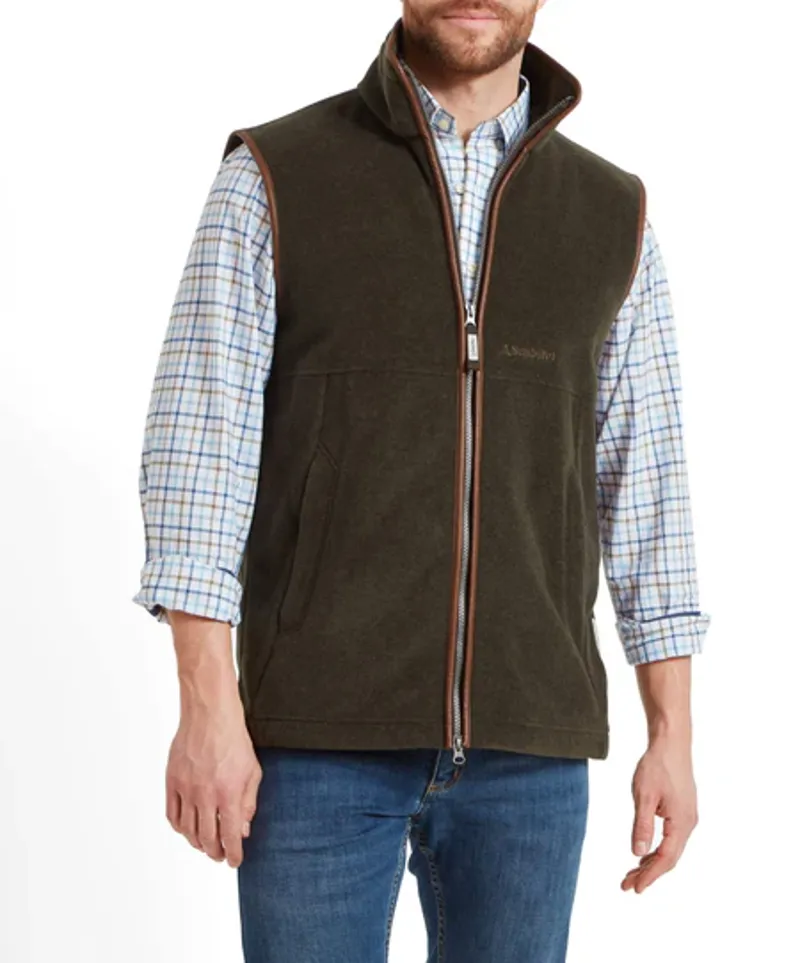 Schoffel Oakham Fleece Gilet - Dark Olive-3