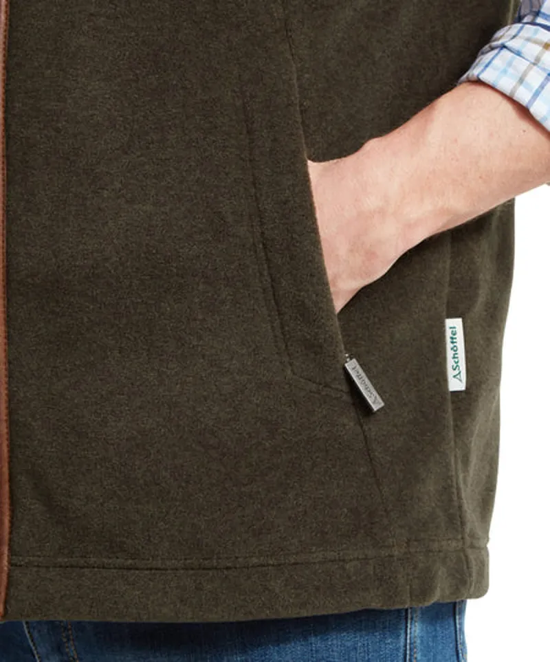 Schoffel Oakham Fleece Gilet - Dark Olive-6