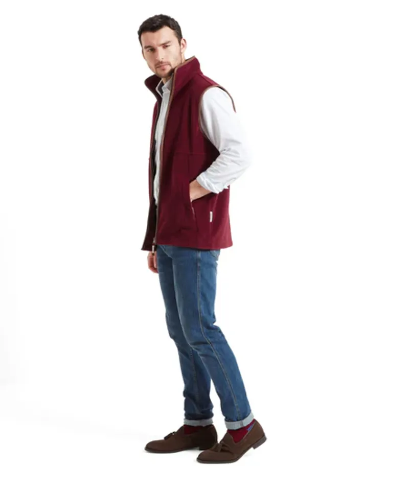 Schoffel Oakham Fleece Gilet - Claret