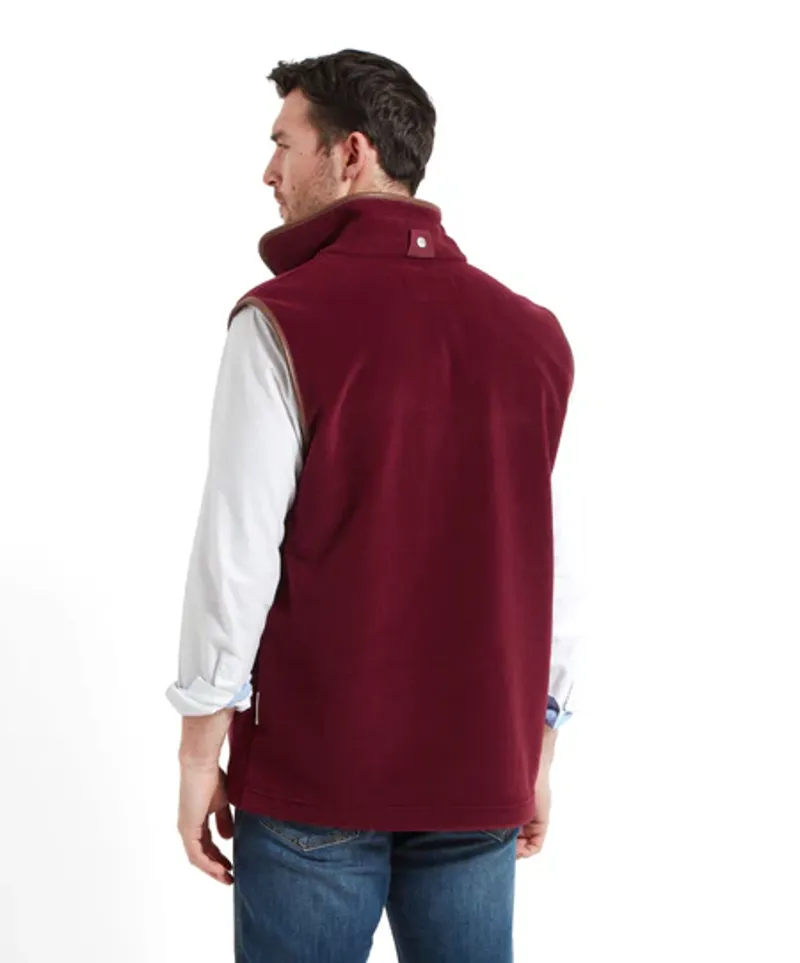 Schoffel Oakham Fleece Gilet - Claret-3
