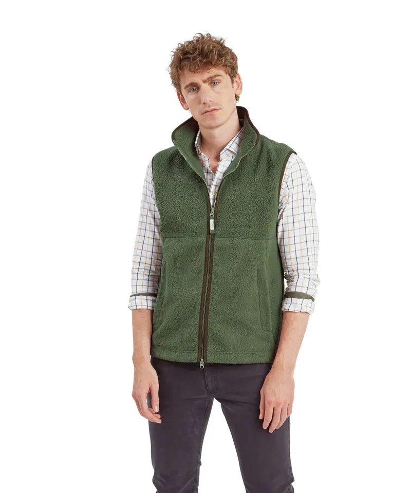 Schoffel Oakham Retro Fleece Gilet - Woodland