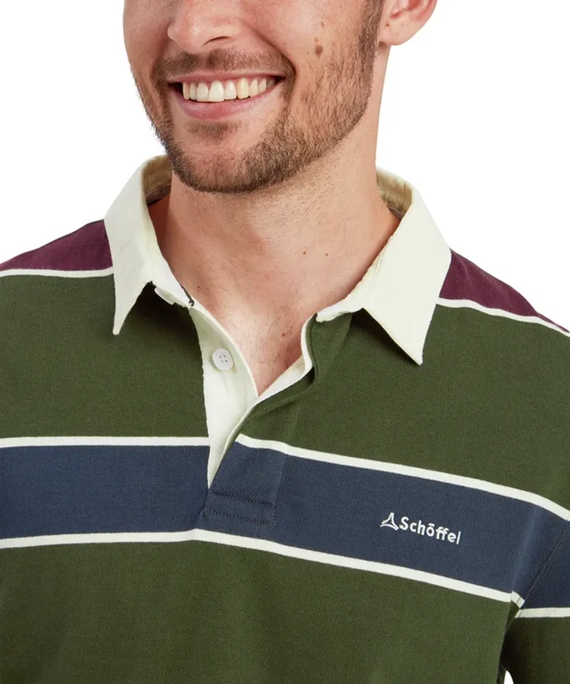 Schoffel Porthtowan Rugby Top - Woodland/Wine-2