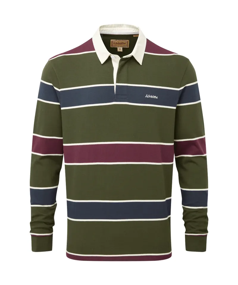 Schoffel Porthtowan Rugby Top - Woodland/Wine-1