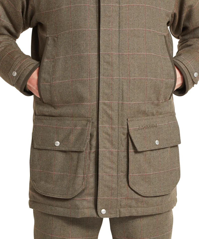 Schoffel Ptarmigan Tweed Classic Coat - Lochlane Tweed-6