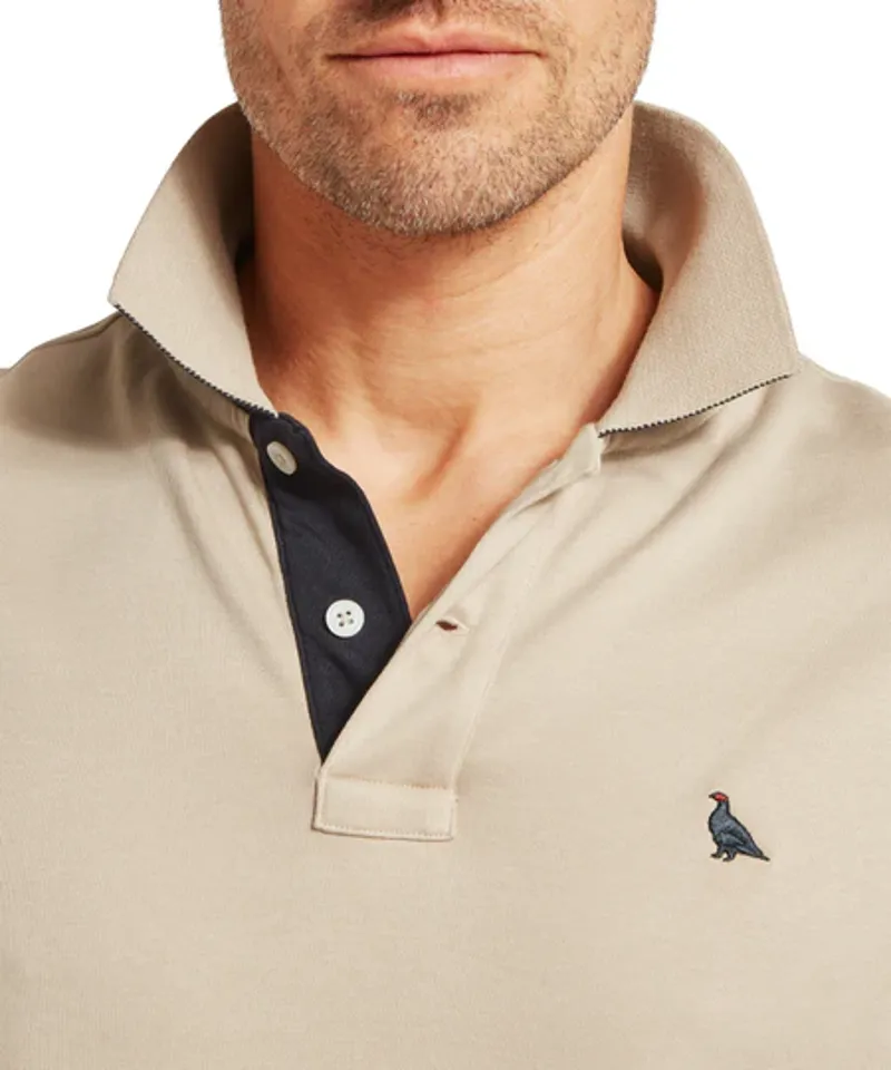 Schoffel St Ives Jersey Polo Shirt - Cobblestone-2
