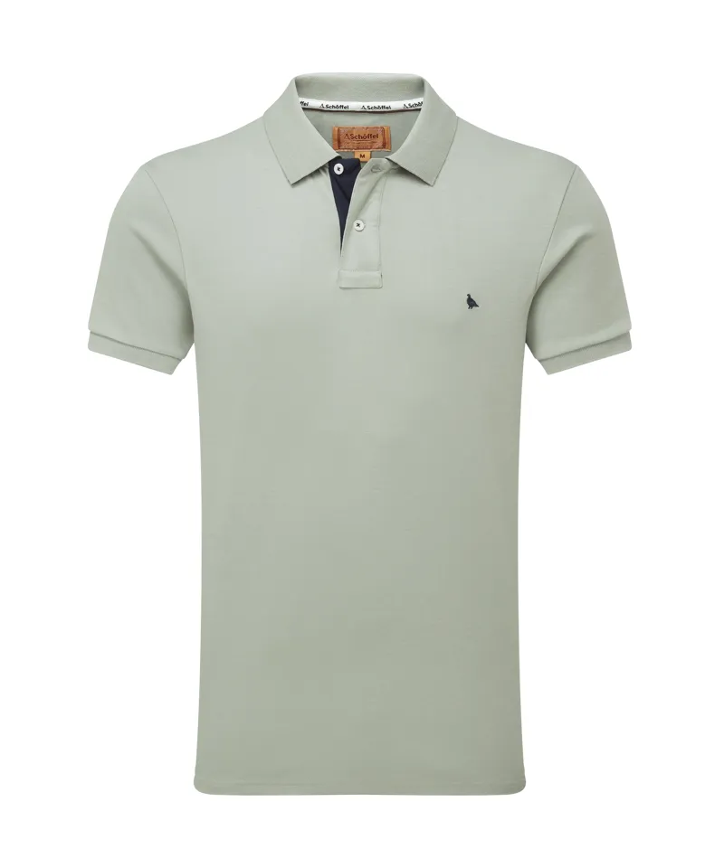 Schoffel St Ives Jersey Polo Shirt - Aqua Grey-1