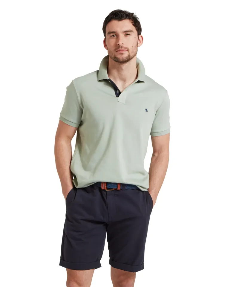 Schoffel St Ives Jersey Polo Shirt - Aqua Grey