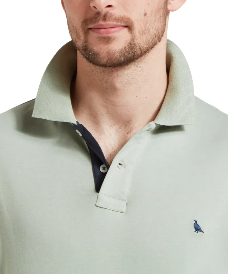 Schoffel St Ives Jersey Polo Shirt - Aqua Grey-3