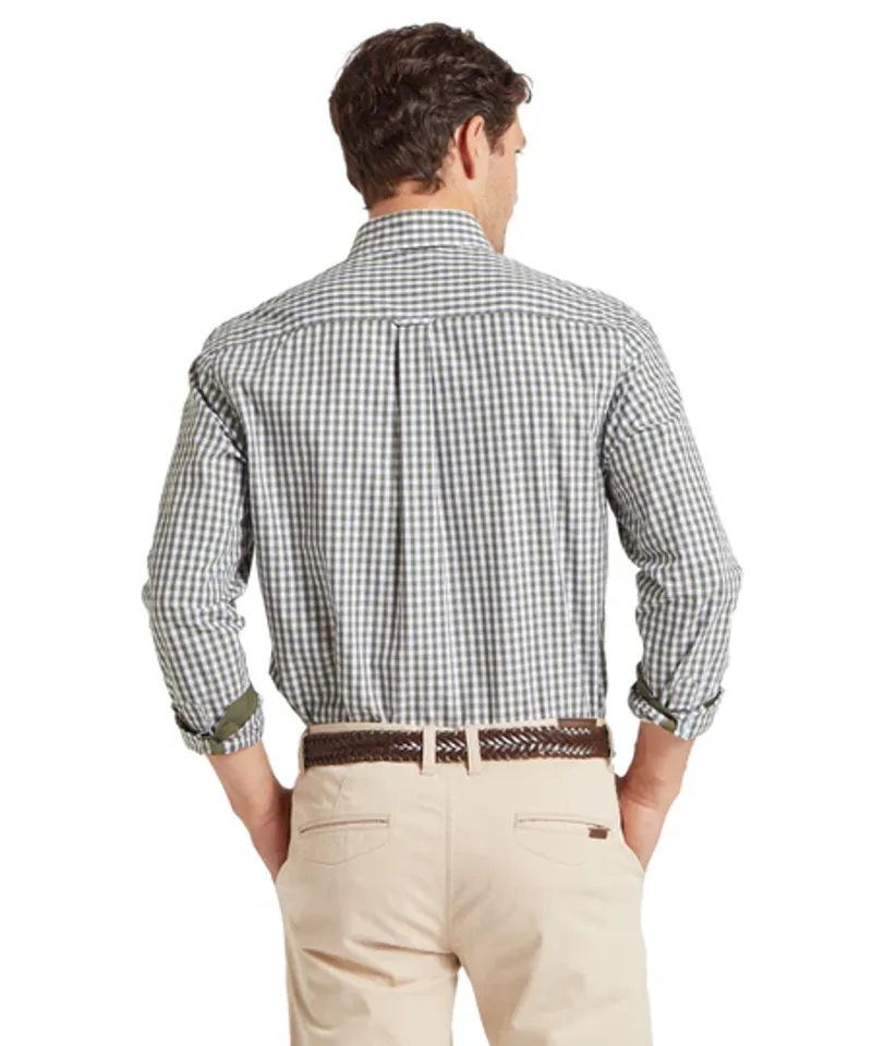 Schoffel Thorpeness Tailored Shirt - Beetle Green Check-4