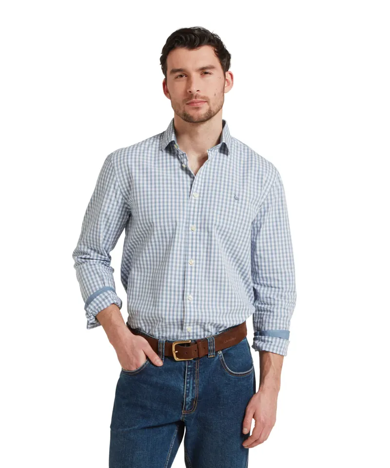 Schoffel Thorpeness Tailored Shirt - Pigeon Blue