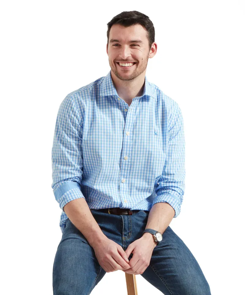 Schoffel Thorpeness Tailored Shirt - Blue Check