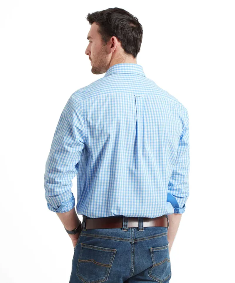 Schoffel Thorpeness Tailored Shirt - Blue Check-3