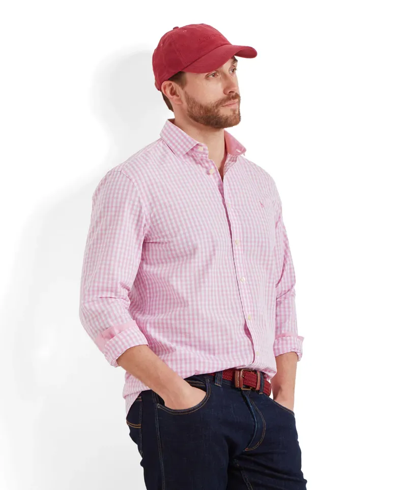 Schoffel Thorpeness Tailored Shirt - Pink Check