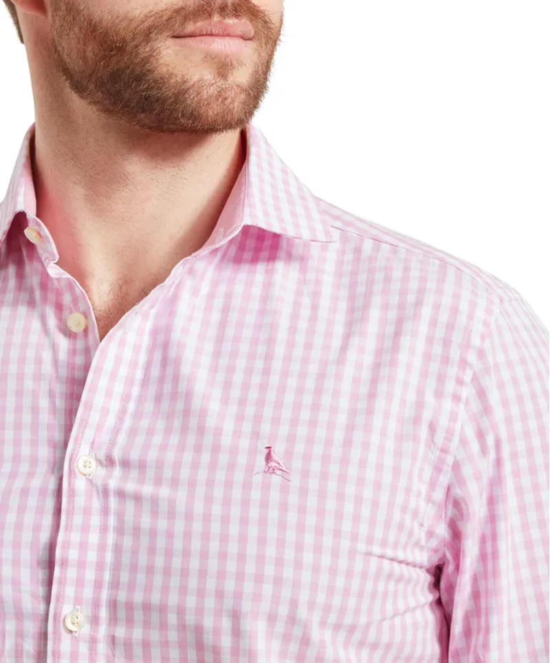 Schoffel Thorpeness Tailored Shirt - Pink Check-3
