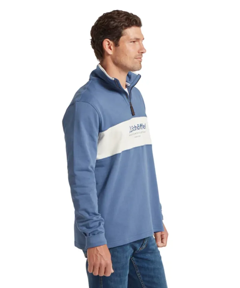 Schoffel Trencrom 1/4 Zip - VINTAGE INDIGO/ STONE-4