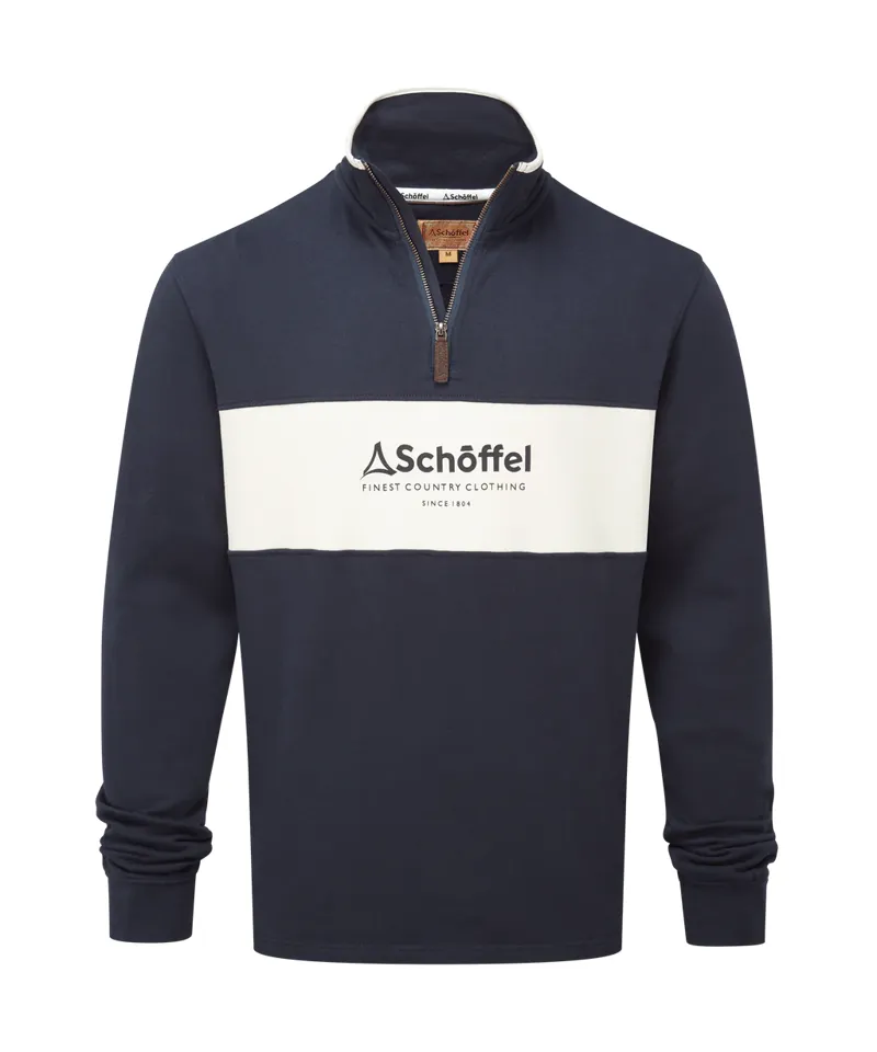 Schoffel Trencrom 1/4 Zip Navy/ Stone-1