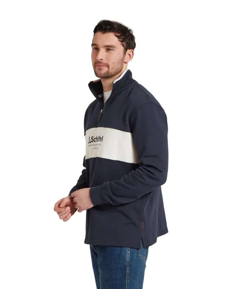 Schoffel Trencrom 1/4 Zip Navy/ Stone-5