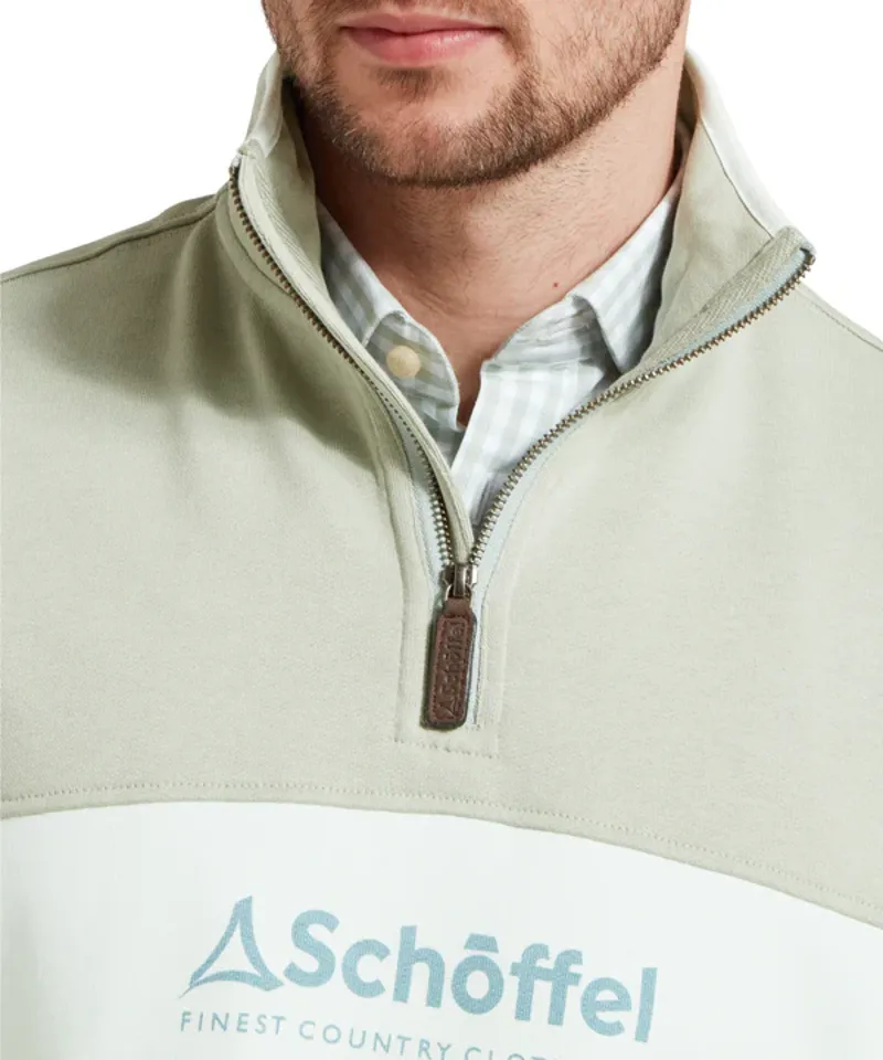 Schoffel Trencrom 1/4 Zip - Aqua Grey Blue Water-5