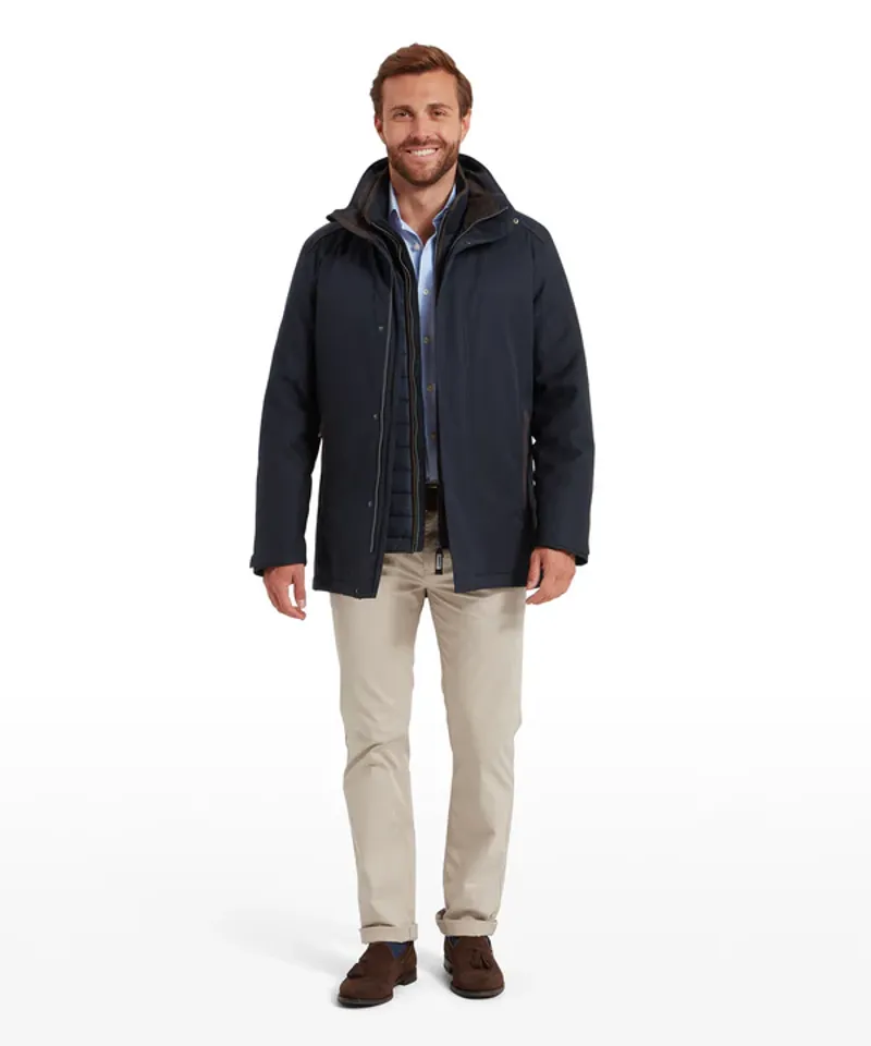 Schoffel Whitton Waterproof Coat - Navy-6
