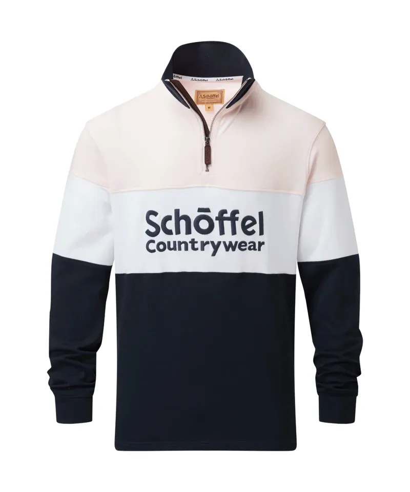 Schoffel Exeter Heritage 1/4 Zip - Pale Pink-2